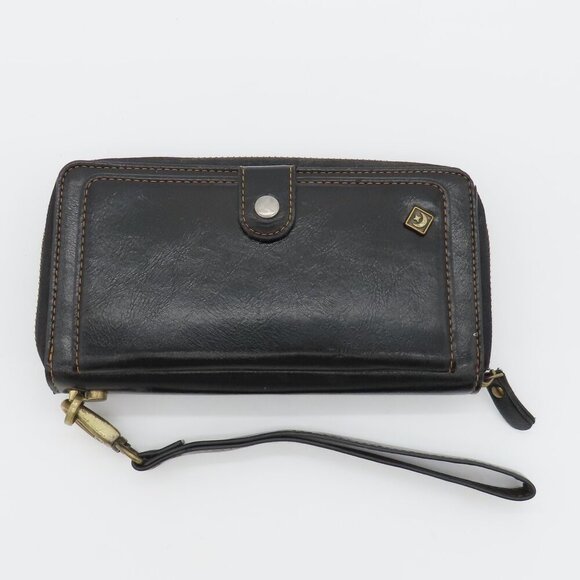 Pola Women's Black Multifunction Leather Wrislet Wallet Cell Case area for Phone - Picture 1 of 8